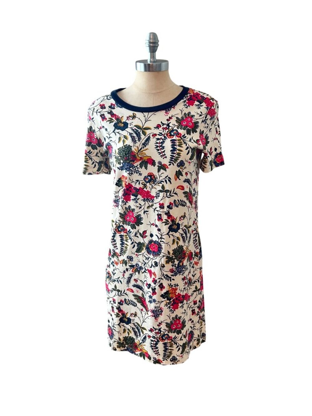 Tory Burch Floral Print Short Sleeve Dress Size Small